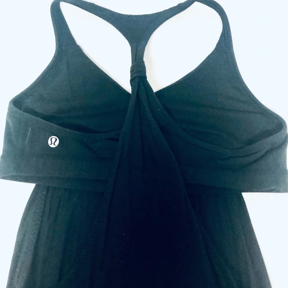 Black Women's Racerback Draped Tank Top